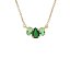 Collar con cristales verde en plata con baño de oro